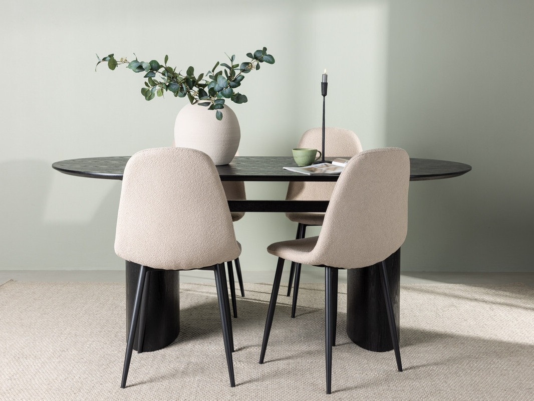 Обеденный гарнитур Dallas 4559 (Бежевый + Чёрный)