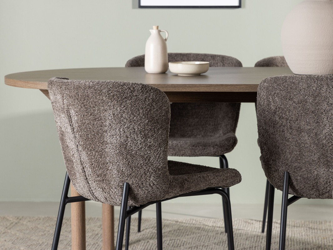 Ēdamistabas komplekts Dallas 4132 (Brūns + Melns)