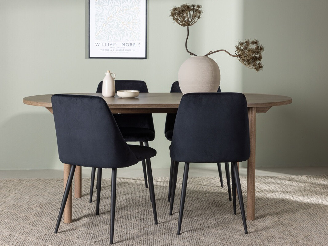 Обеденный гарнитур Dallas 4130 (Чёрный)