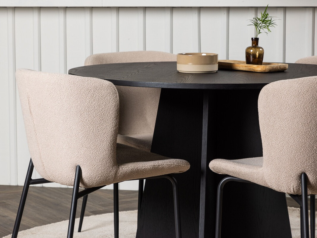 Ēdamistabas komplekts Dallas 4147 (Bēšs + Melns)