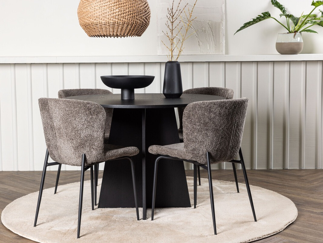 Ēdamistabas komplekts Dallas 4147 (Brūns + Melns)