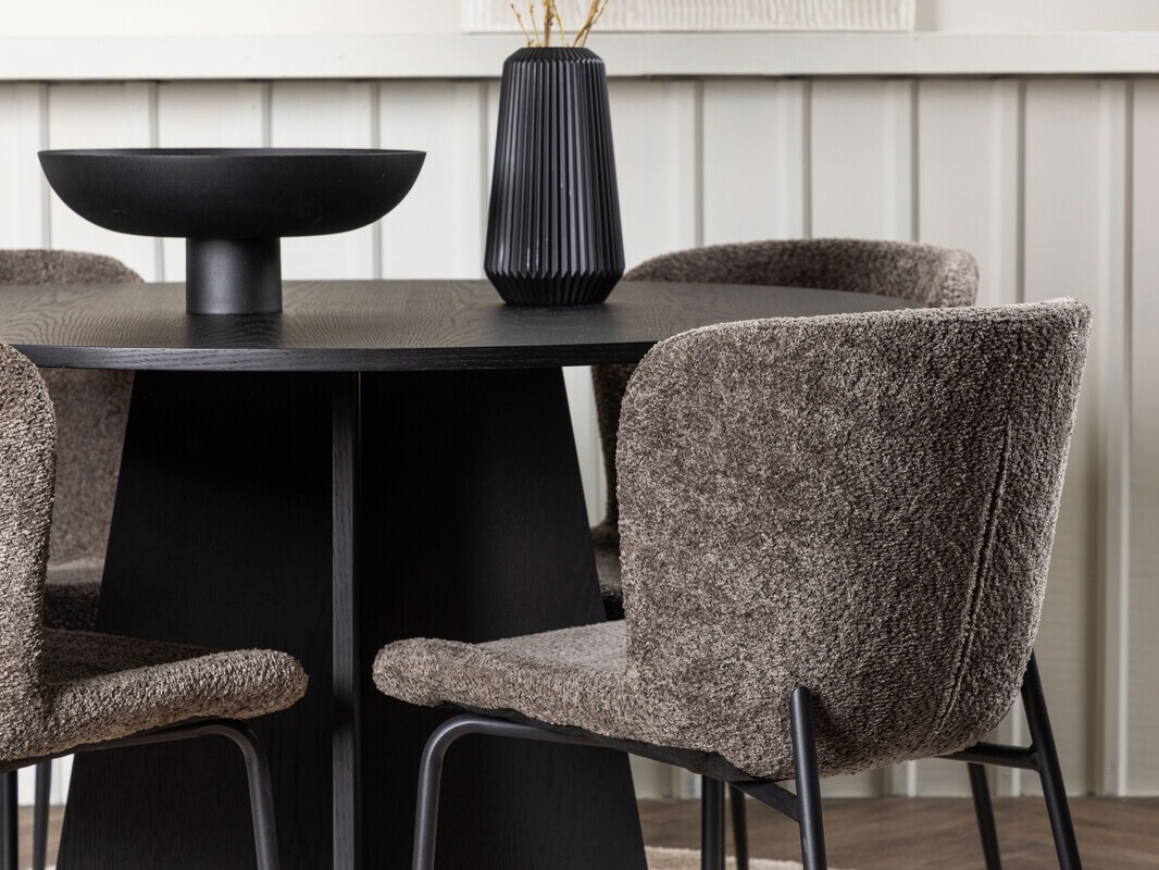 Ēdamistabas komplekts Dallas 4147 (Brūns + Melns)