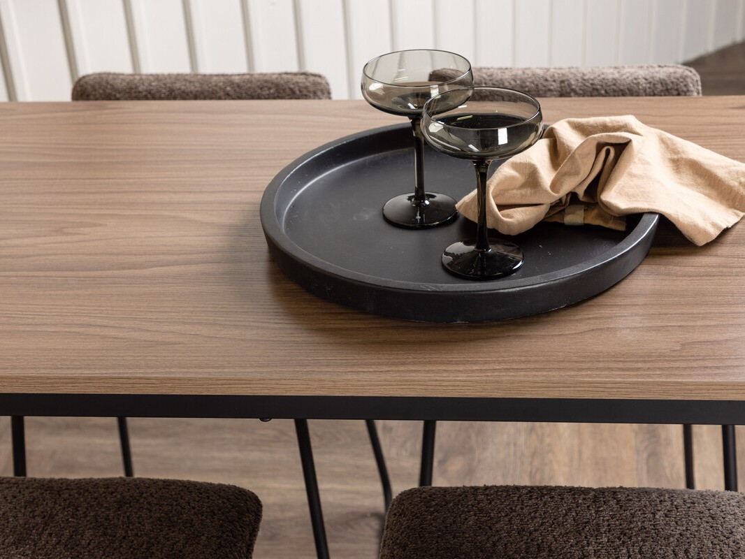 Ēdamistabas komplekts Dallas 4155 (Tumši pelēks + Melns)