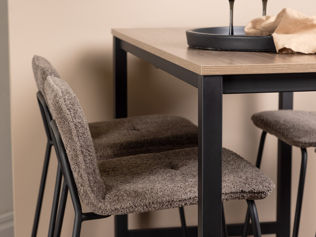 Ēdamistabas komplekts Dallas 4155 (Tumši pelēks + Melns)