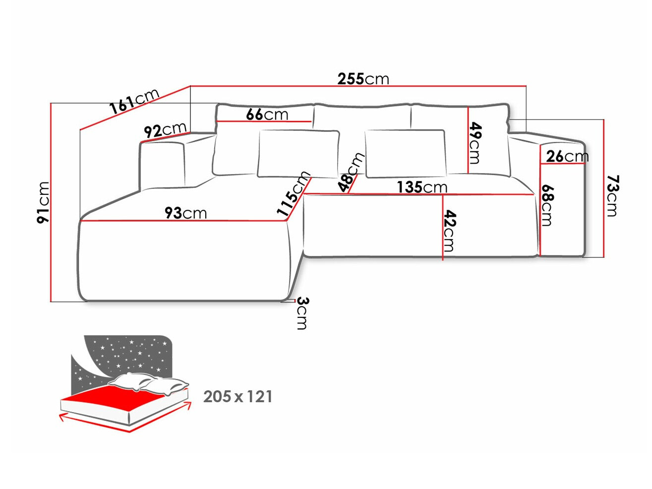 Stūra dīvāns Arvada 116 (Poso 34)