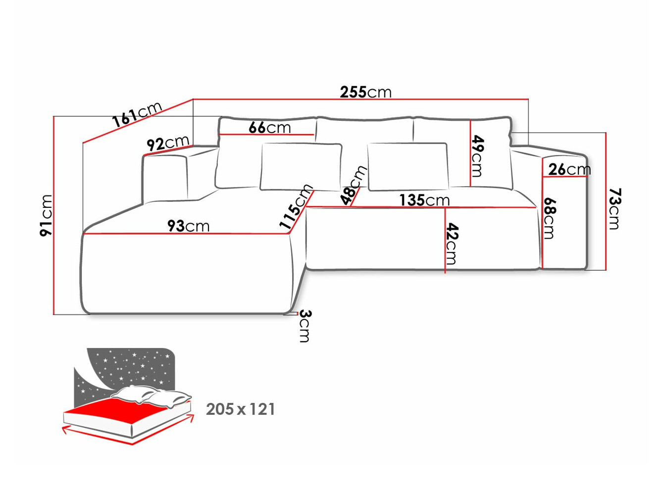 Угловой диван Arvada 116 (Poso 14)