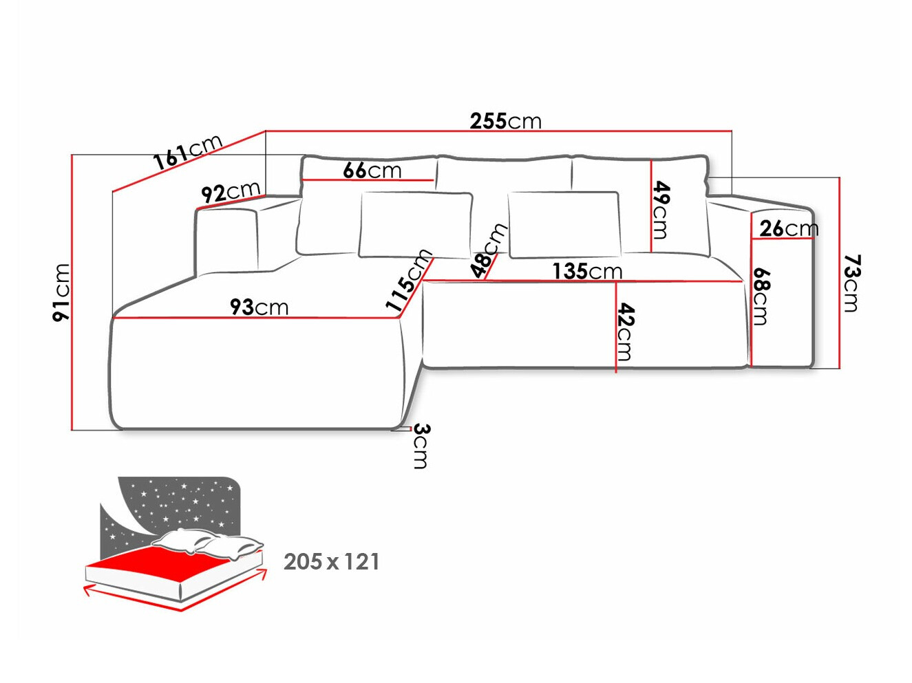 Угловой диван Arvada 116 (Poso 26)