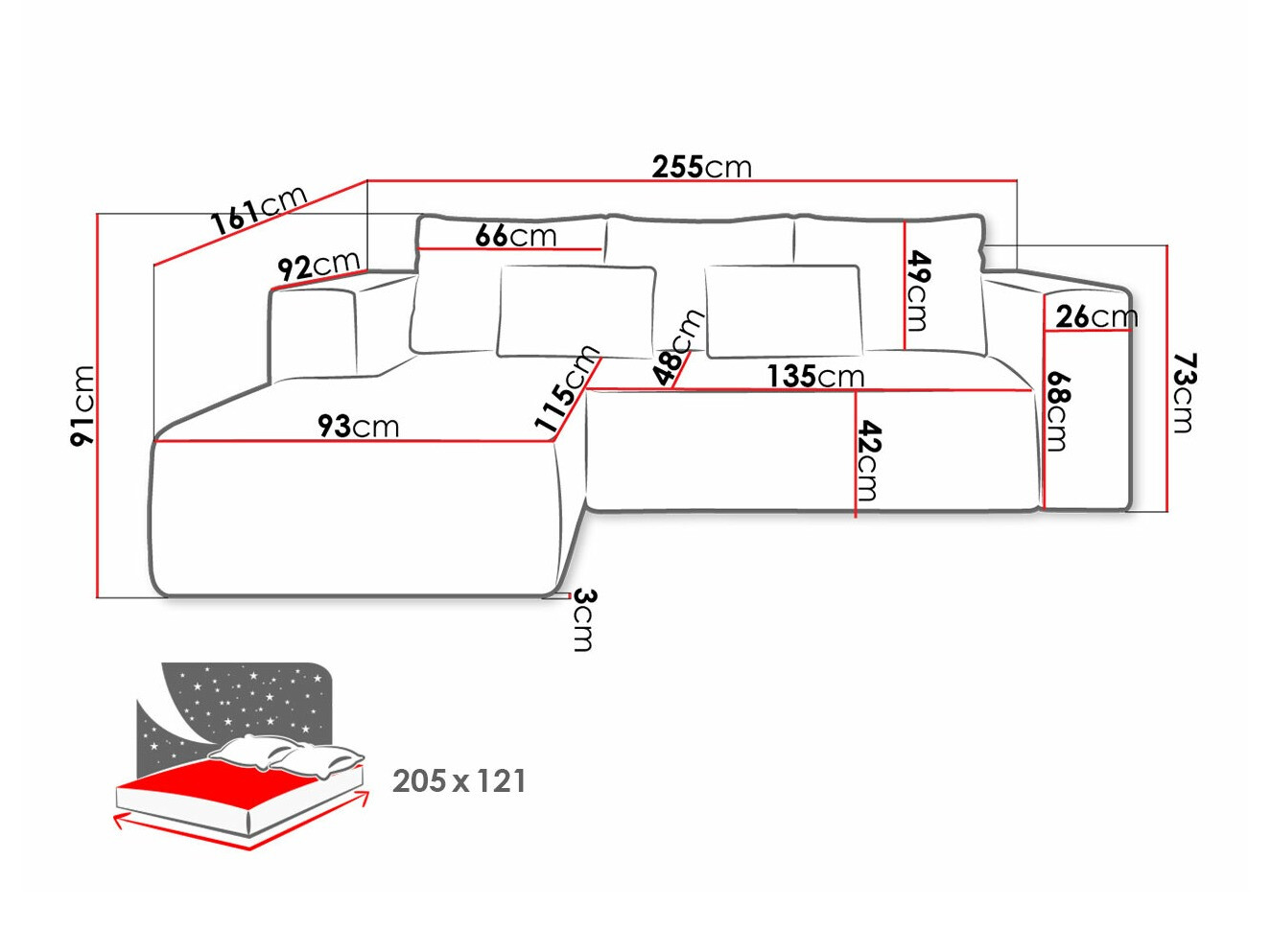 Угловой диван Arvada 116 (Poso 27)