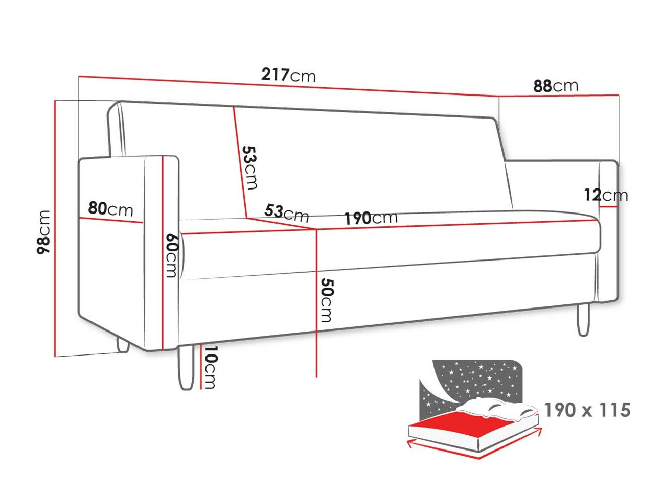 Dīvāns gulta Memphis 136 (Kronos 01)