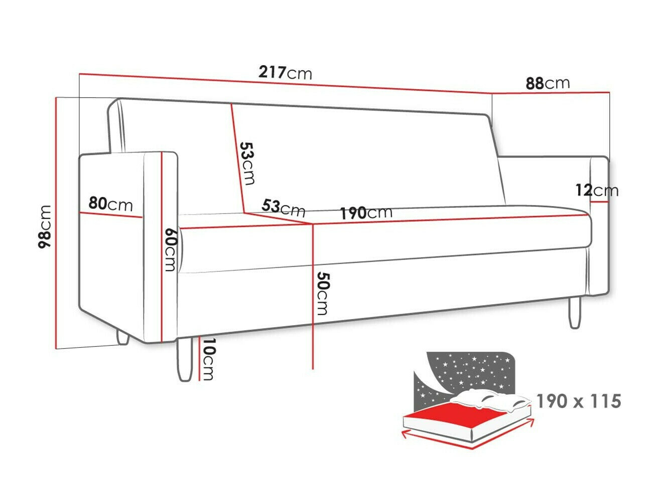 Dīvāns gulta Memphis 136 (Paros 01)