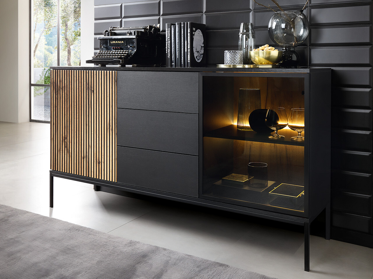 Kumode Soferi 108 (Melns + Votan ozols)