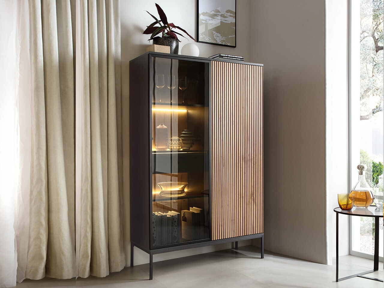 Plaukts Soferi 112 (Melns + Votan ozols)