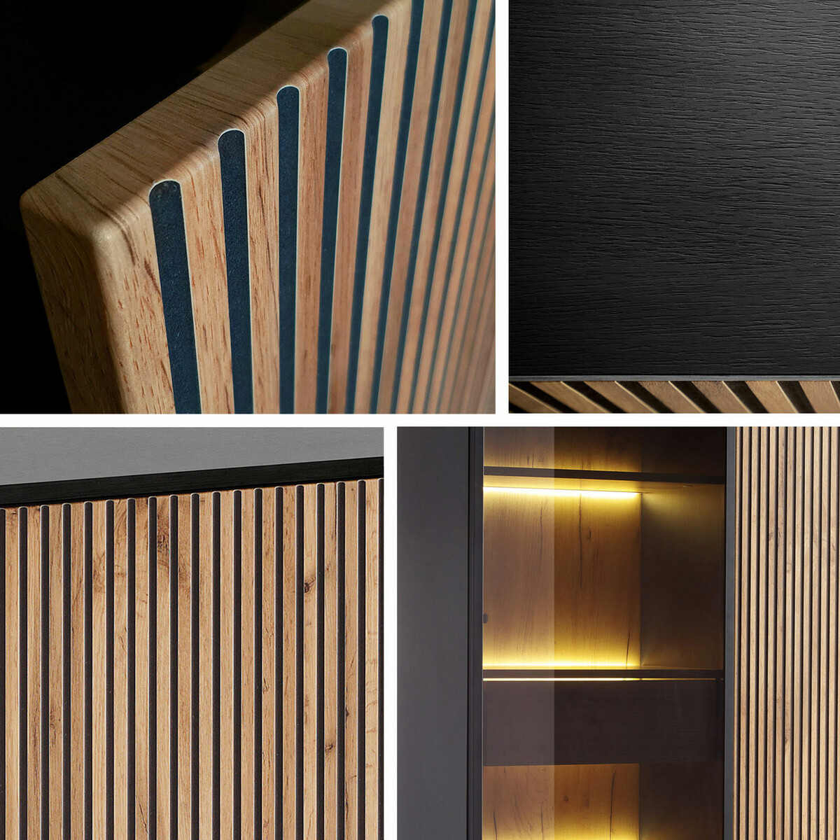 Plaukts Soferi 112 (Melns + Votan ozols)