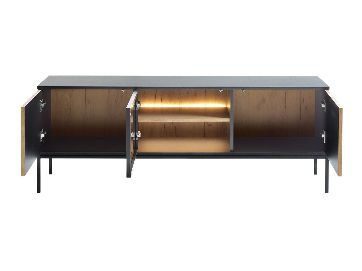 TV galds Soferi 111 (Melns + Votan ozols)