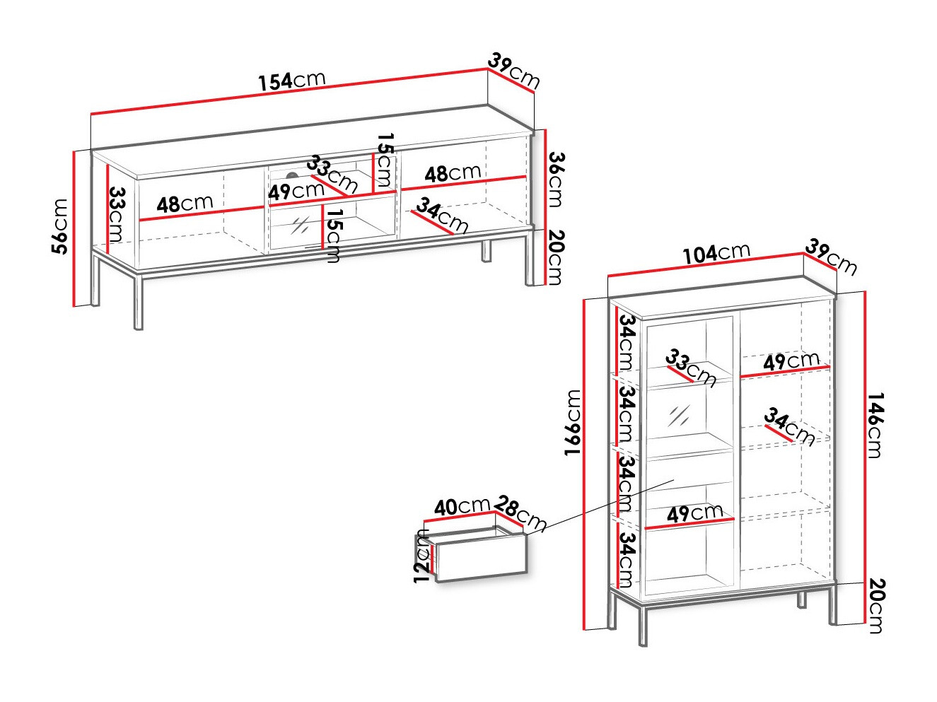 Viesistabas komplekts Manal I (Melns + Votan ozols)