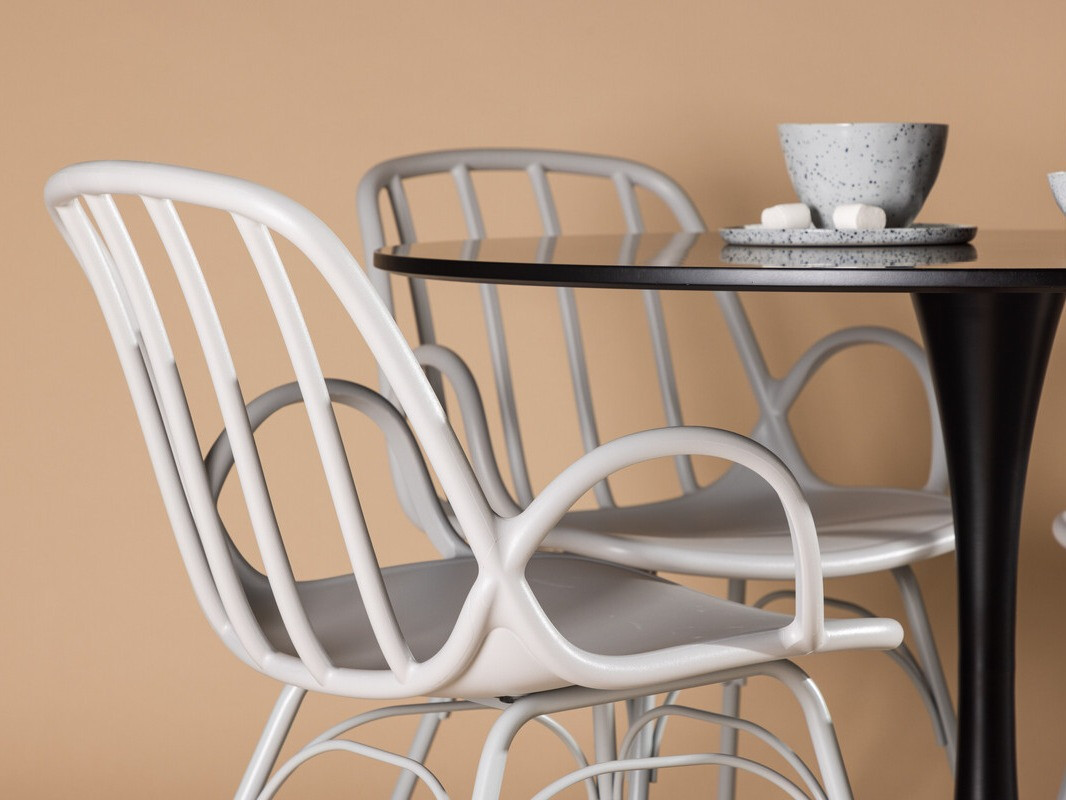 Ēdamistabas komplekts Dallas 4165 (Gaiši pelēks)