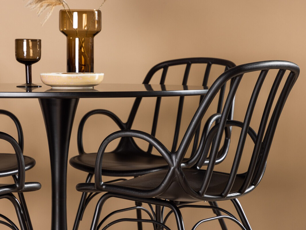 Ēdamistabas komplekts Dallas 4165 (Melns)