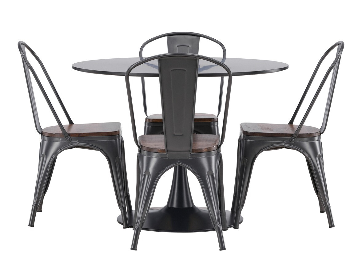 Обеденный гарнитур Dallas 4170 (Чёрный + Коричневый)