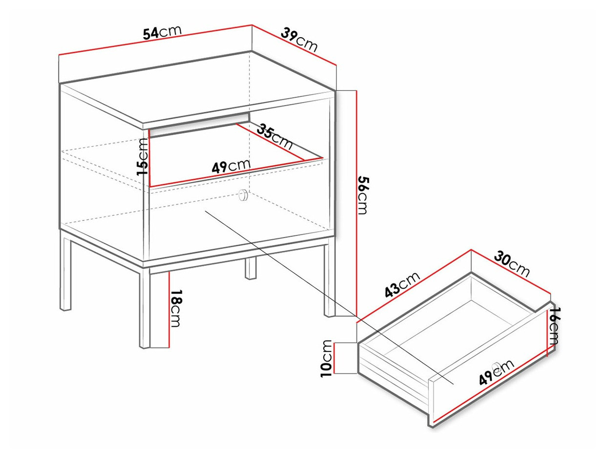 Naktsgaldiņš Romveri 106 (Balts)