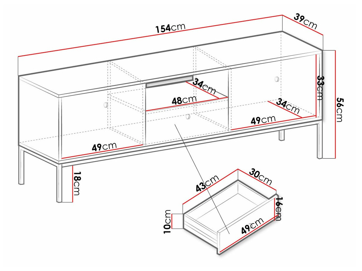 TV galds Formis (Balts)