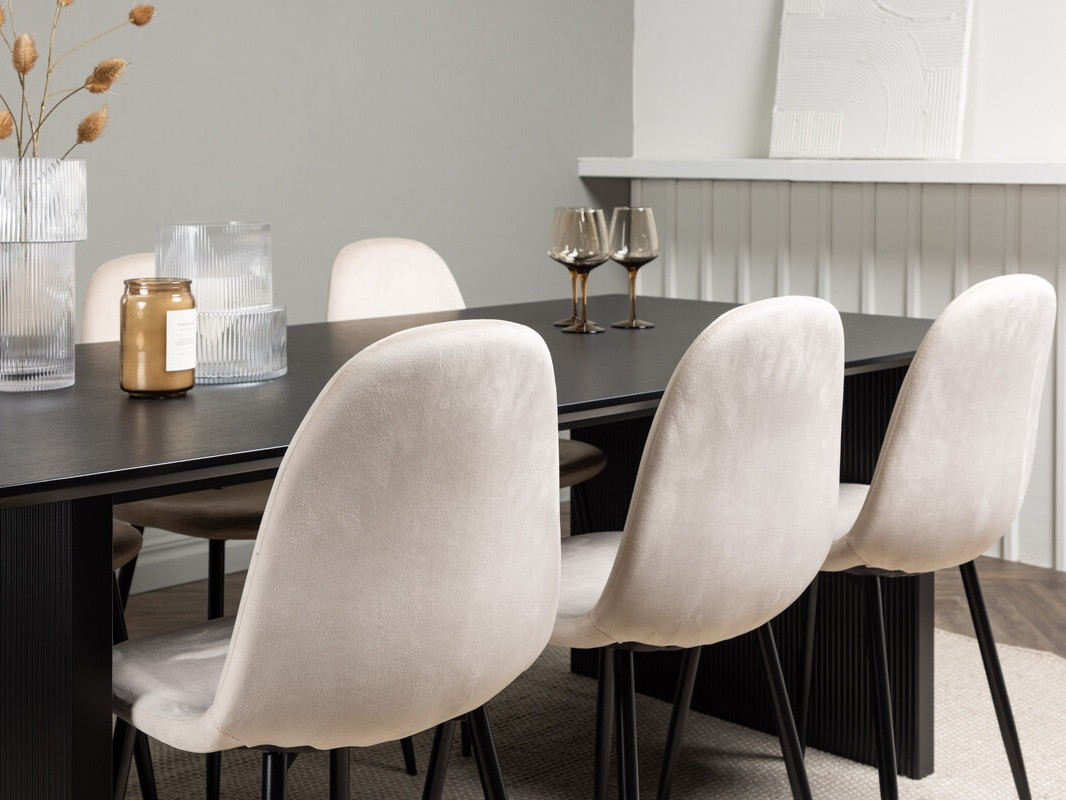 Ēdamistabas komplekts Dallas 4185 (Bēšs + Melns)