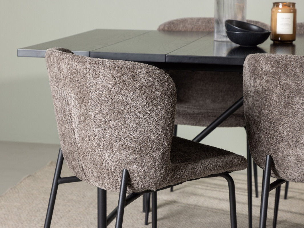 Ēdamistabas komplekts Dallas 4192 (Brūns + Melns)