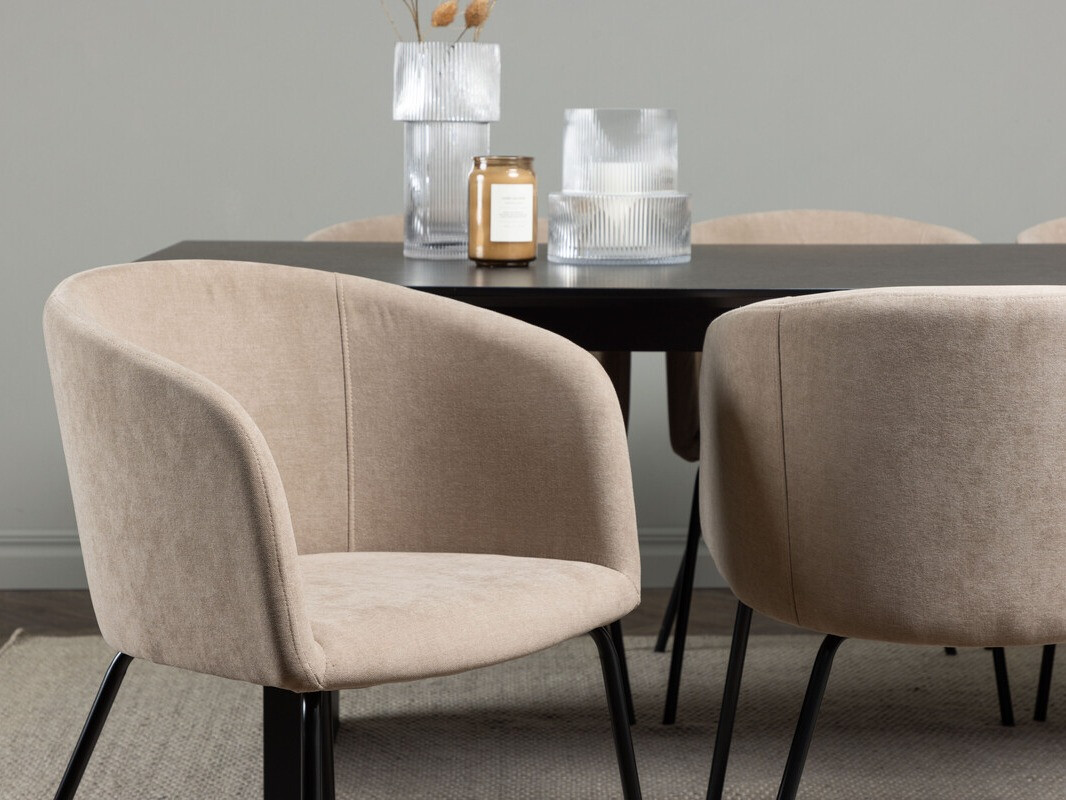 Обеденный гарнитур Dallas 4182 (Бежевый + Чёрный)