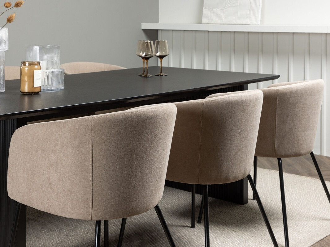 Обеденный гарнитур Dallas 4182 (Бежевый + Чёрный)