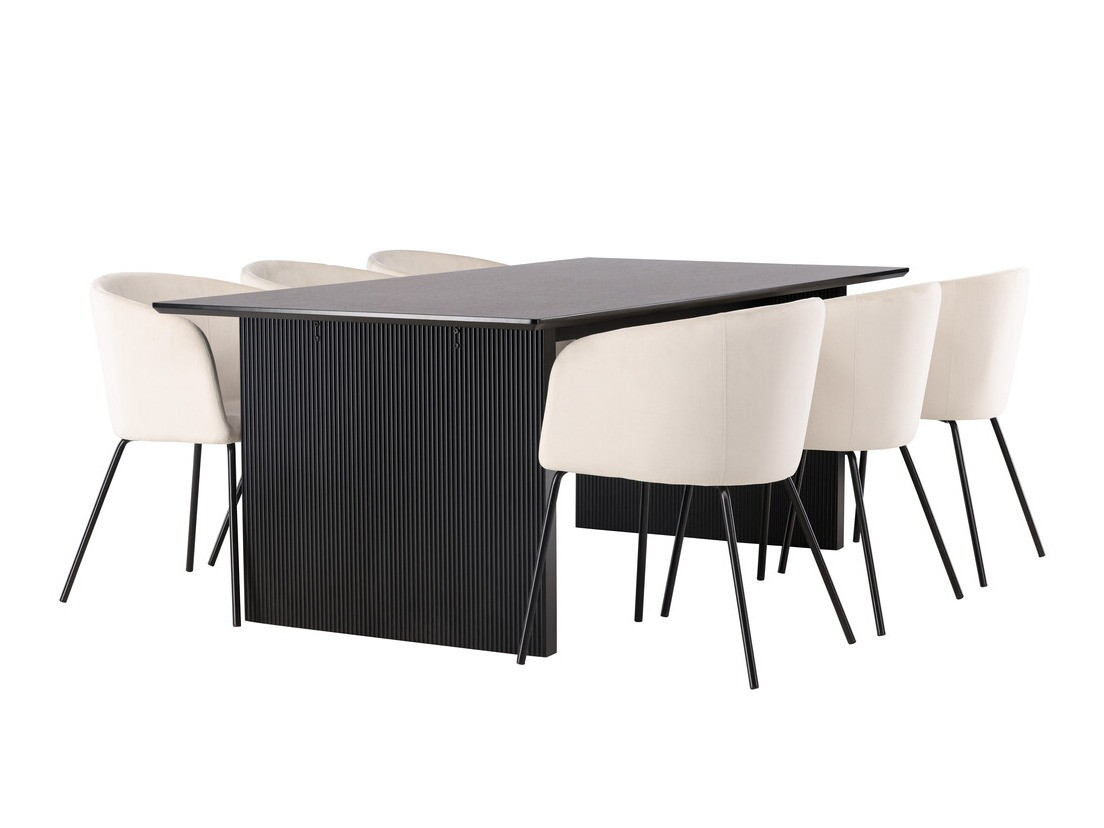 Обеденный гарнитур Dallas 4182 (Крем + Чёрный)