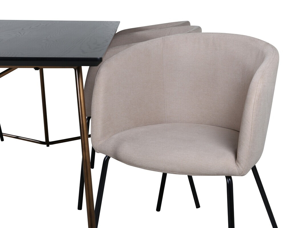 Обеденный гарнитур Dallas 4191 (Бежевый + Чёрный)