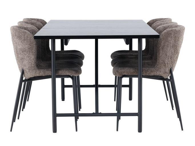 Обеденный гарнитур Dallas 4192 (Коричневый + Чёрный)