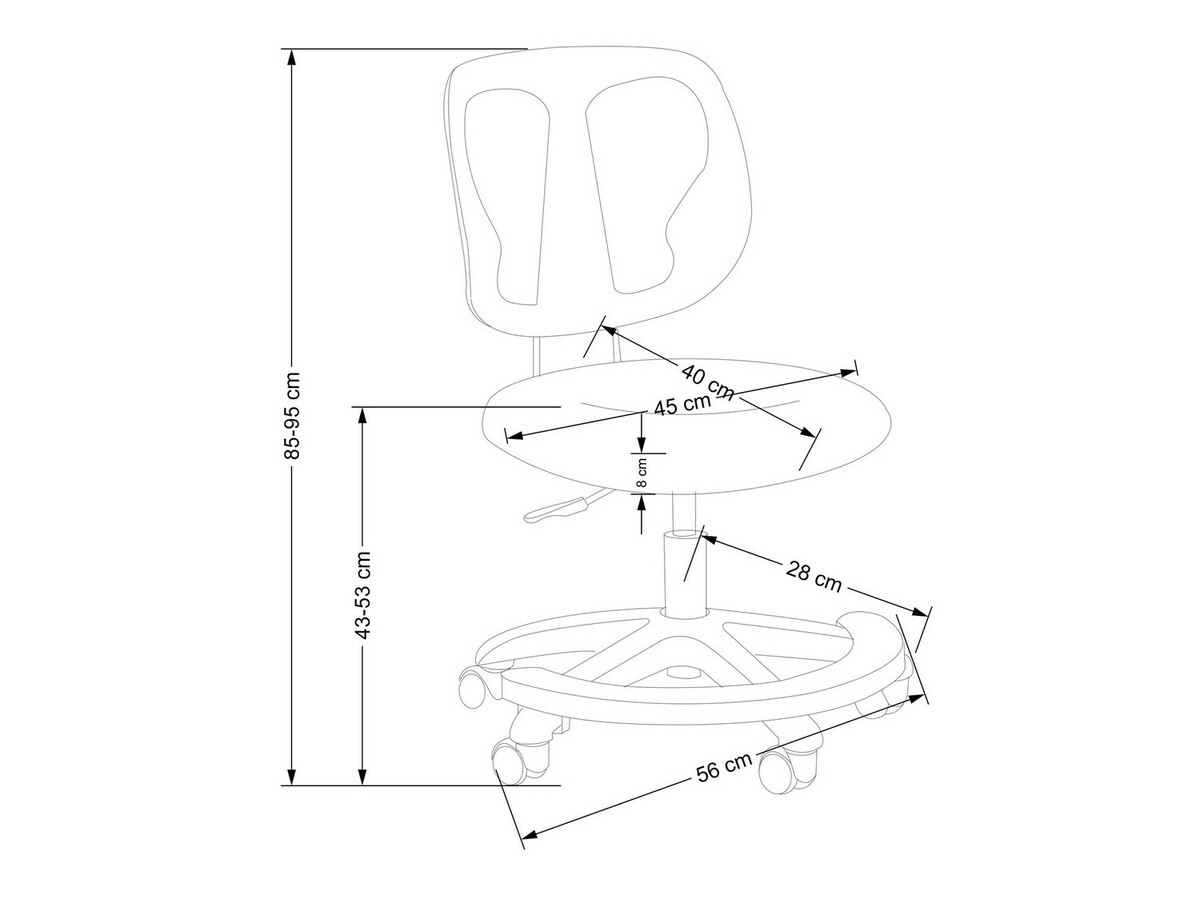 Bērnu krēsls Houston 1537 (Tumši rozā)