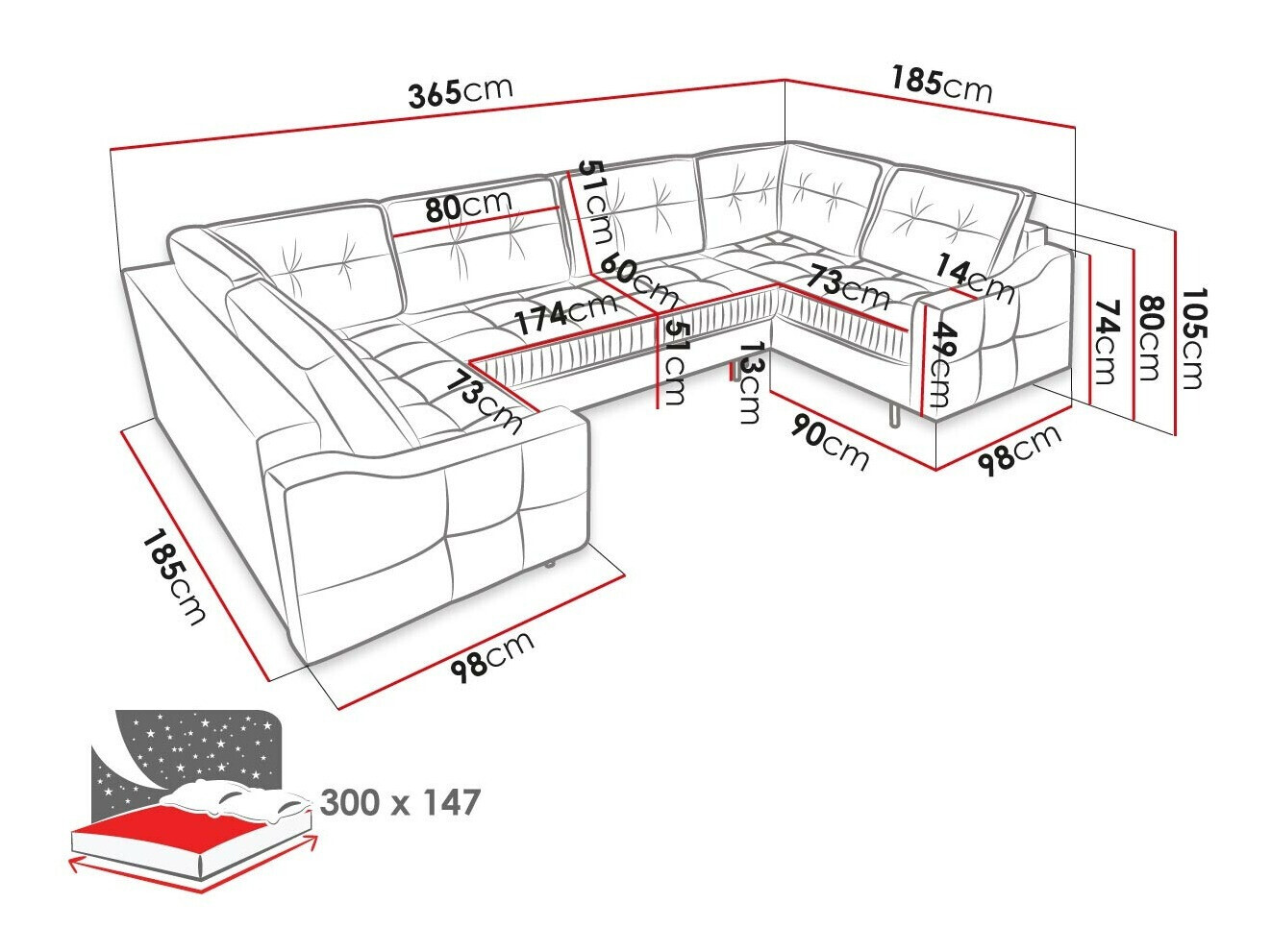 Угловой диван Kingsport 114 (Kronos 09)