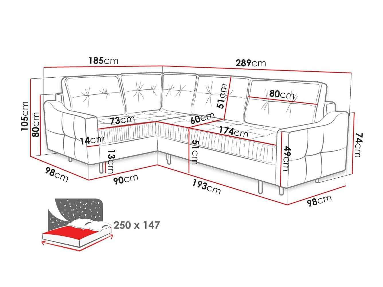 Угловой диван Kingsport 115 (Kronos 11)