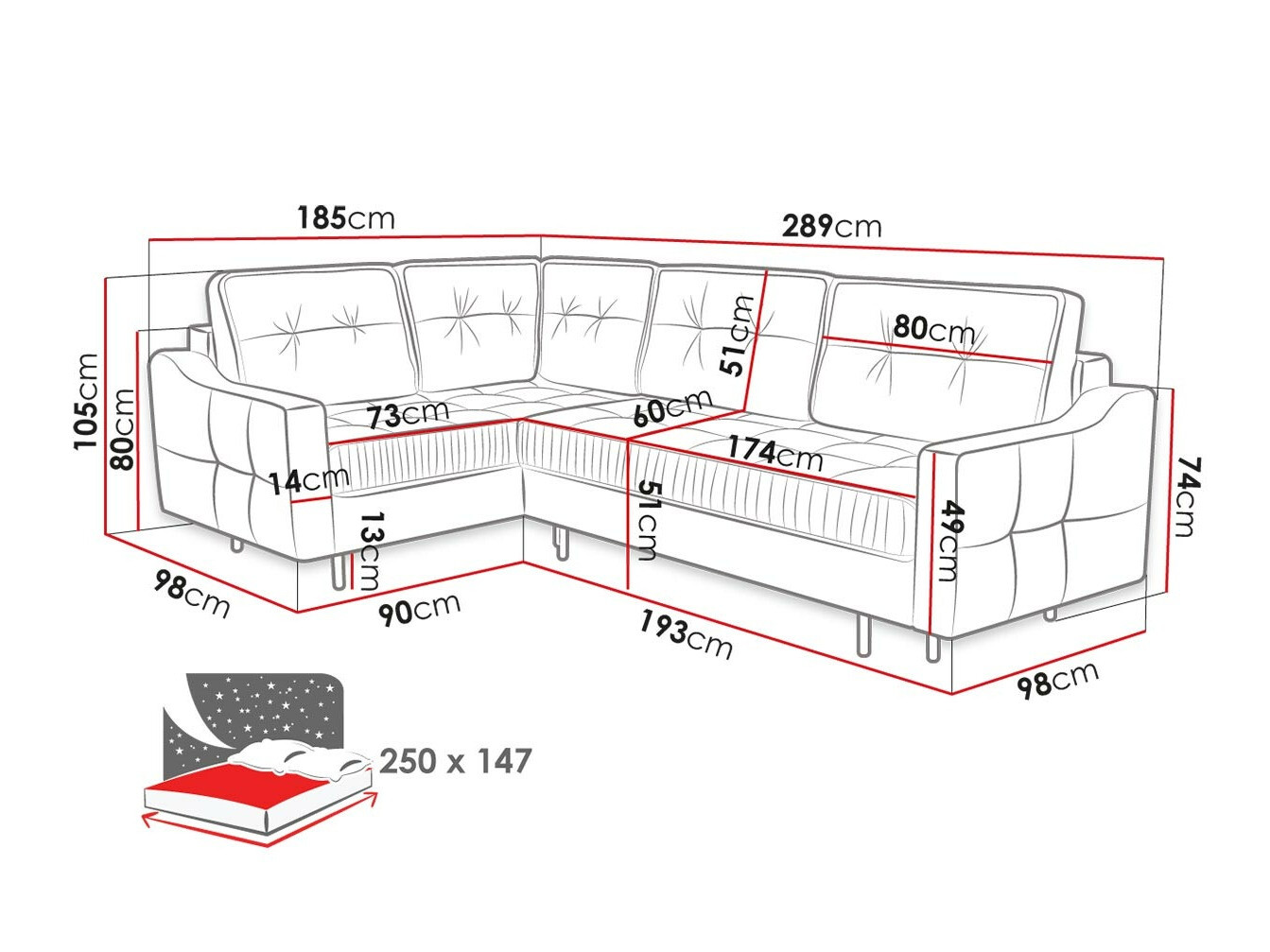 Угловой диван Kingsport 115 (Kronos 19)
