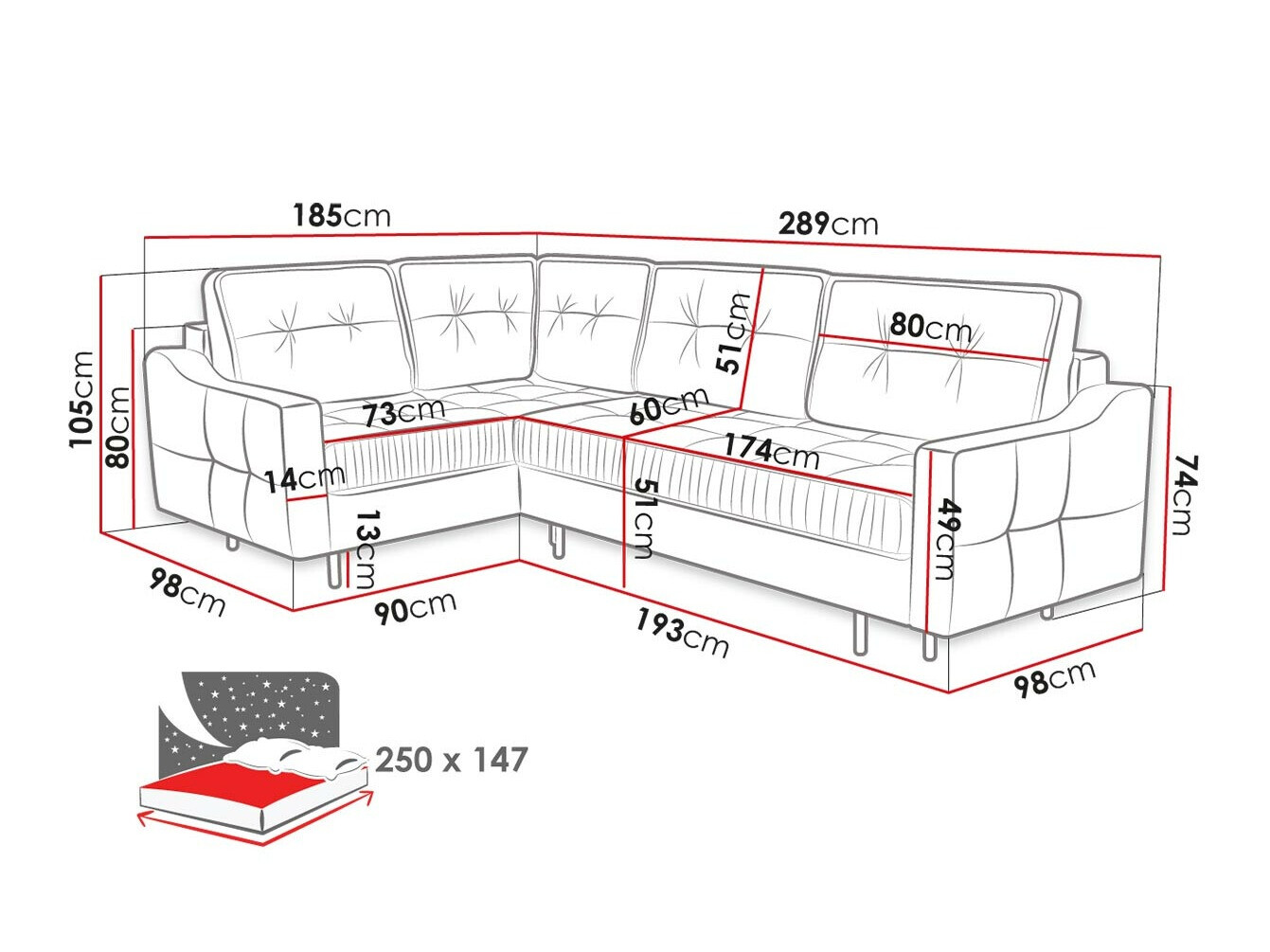 Угловой диван Kingsport 115 (Kronos 19)