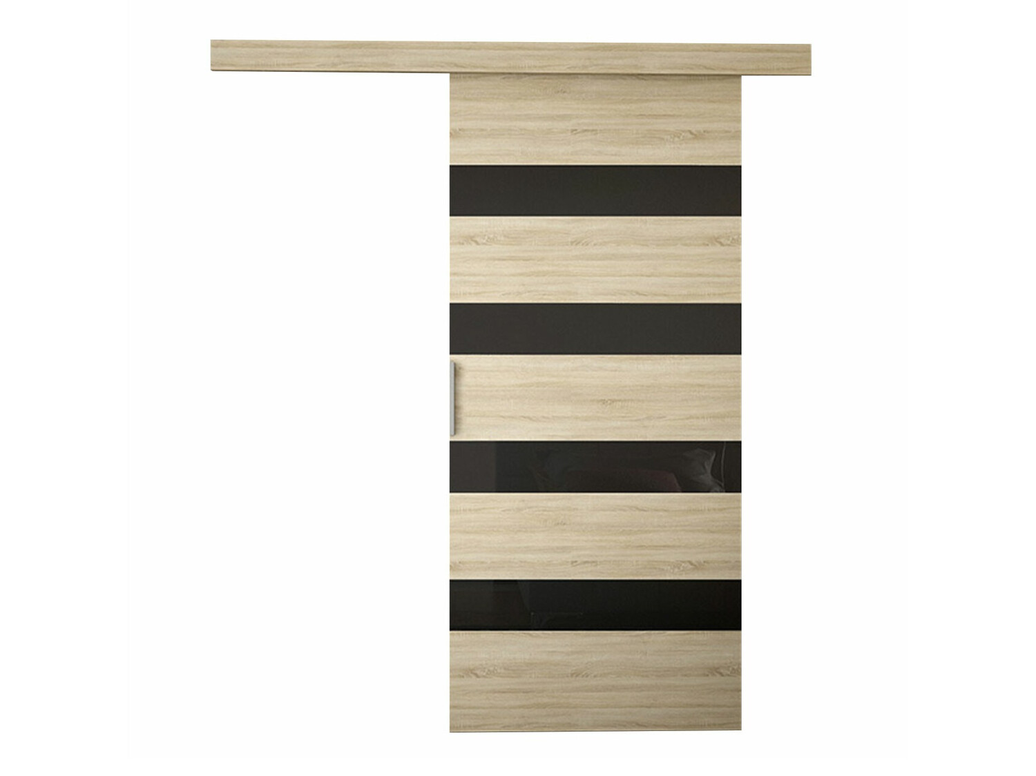 Bīdāmas durvis Closico 173 (Sonomas ozols + Melns)