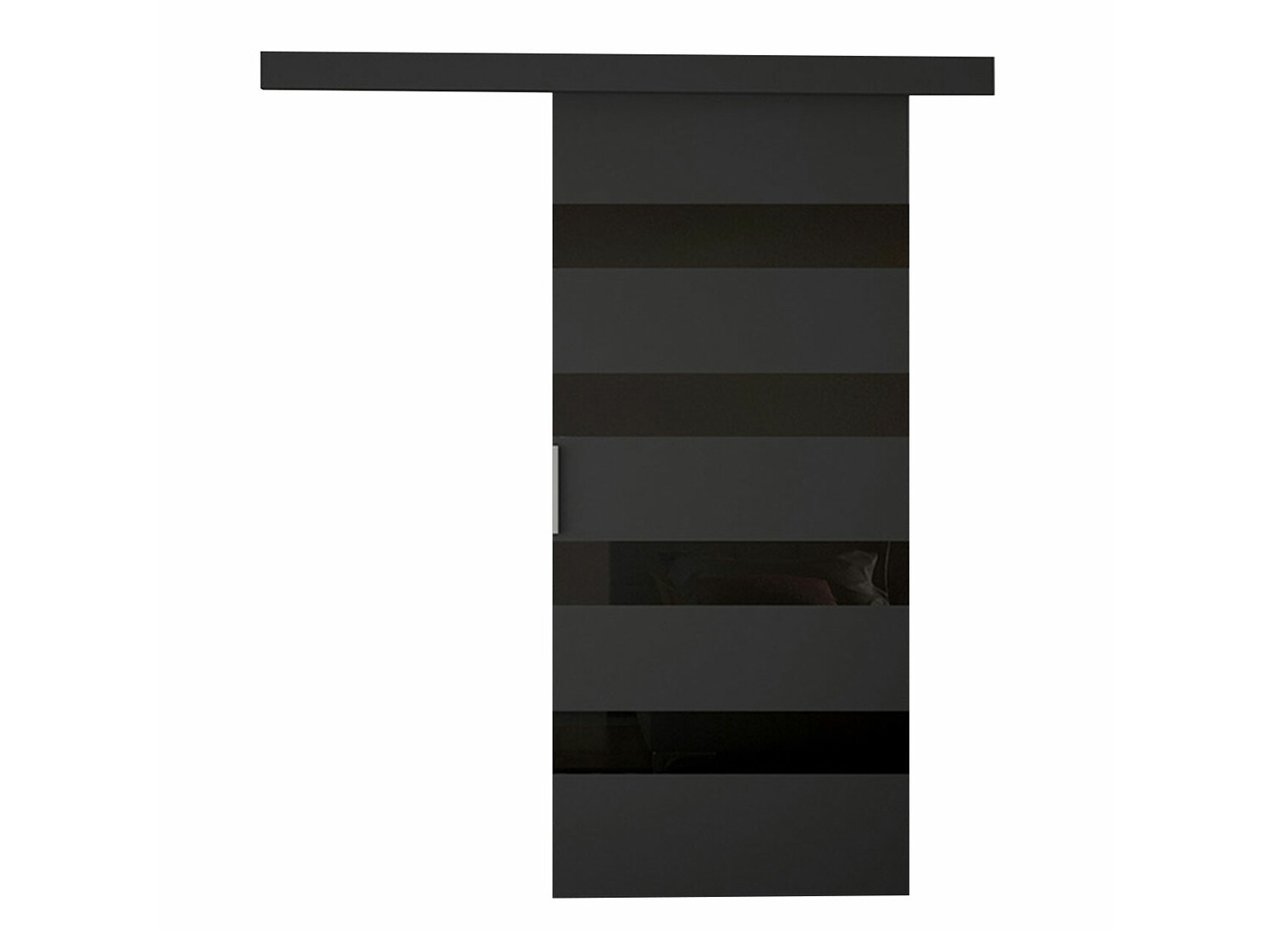 Bīdāmas durvis Closico Materia V (Melns)