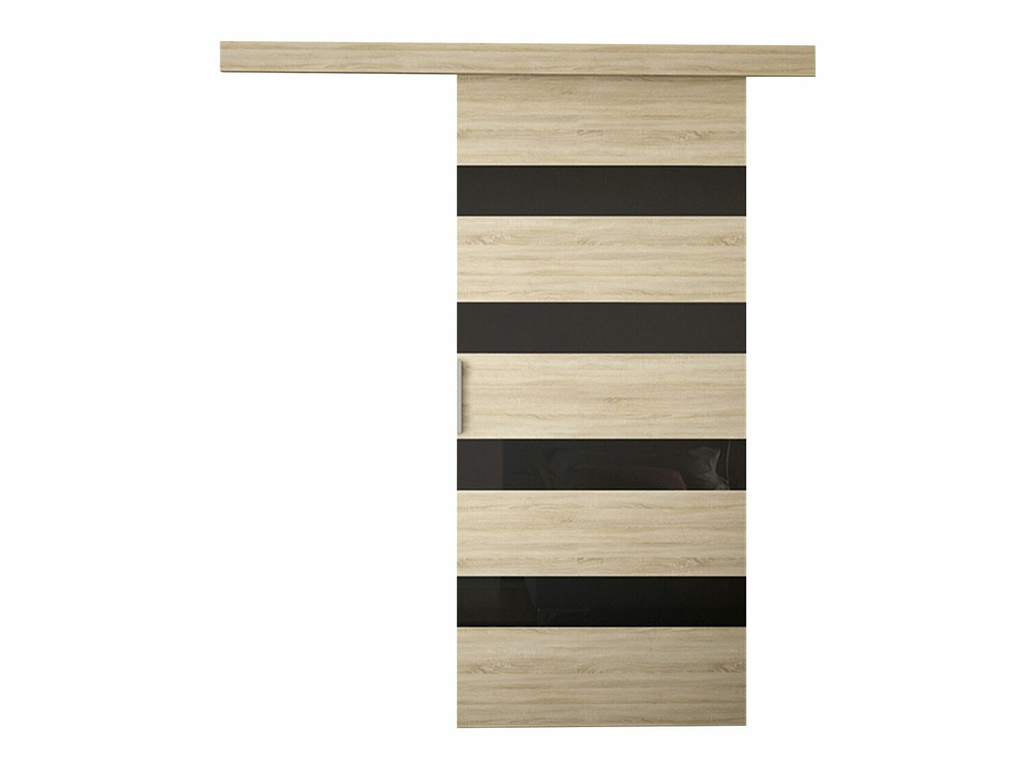 Bīdāmas durvis Closico Portalis V (Sonomas ozols + Melns)