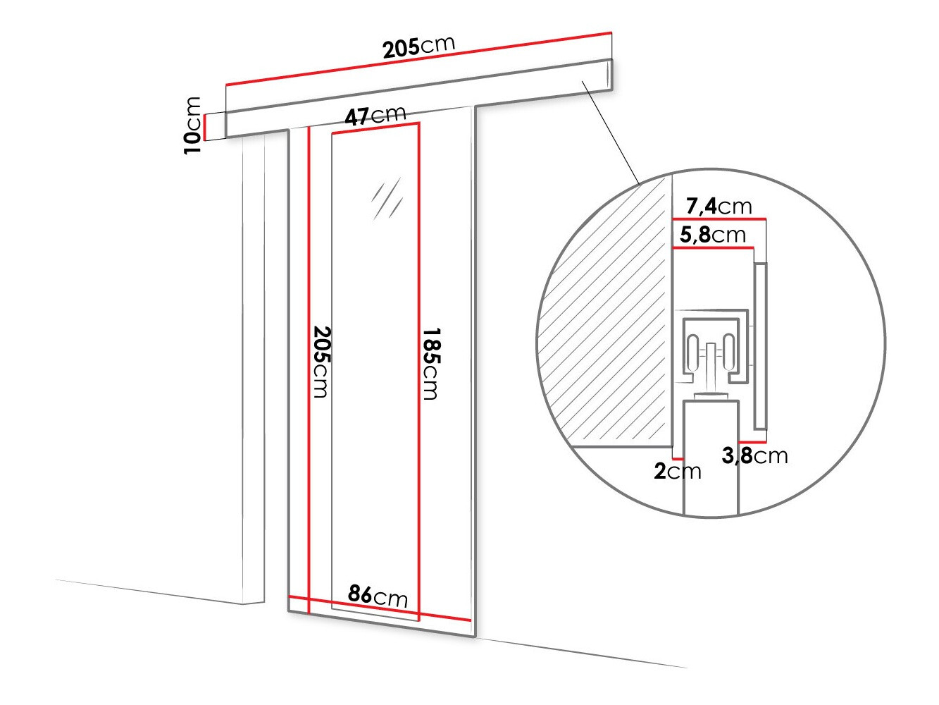 Раздвижные двери Closico 169 (Коричневый)