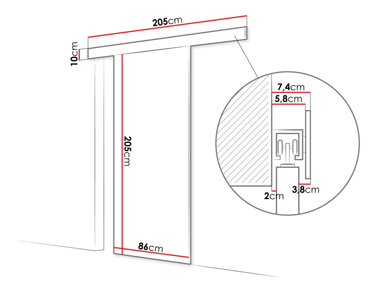 Раздвижные двери Closico 171 (Белый)