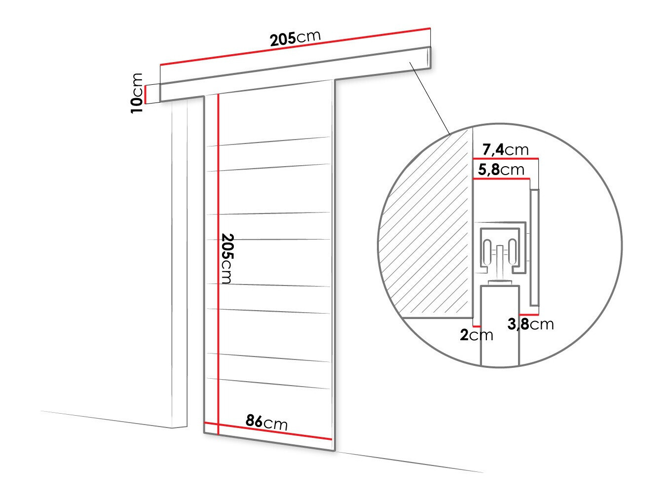 Раздвижные двери Closico 173 (Чёрный)