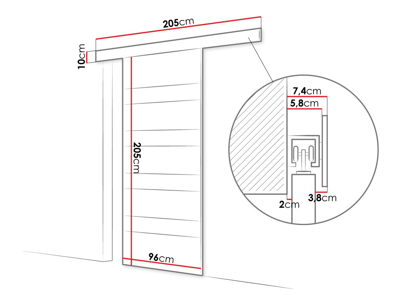 Раздвижные двери Closico 174 (Чёрный)