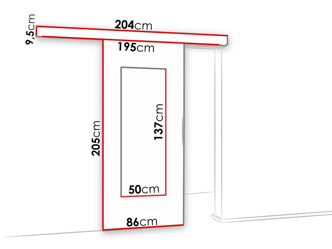 Bīdāmas durvis Dover 131 (Sonomas ozols)