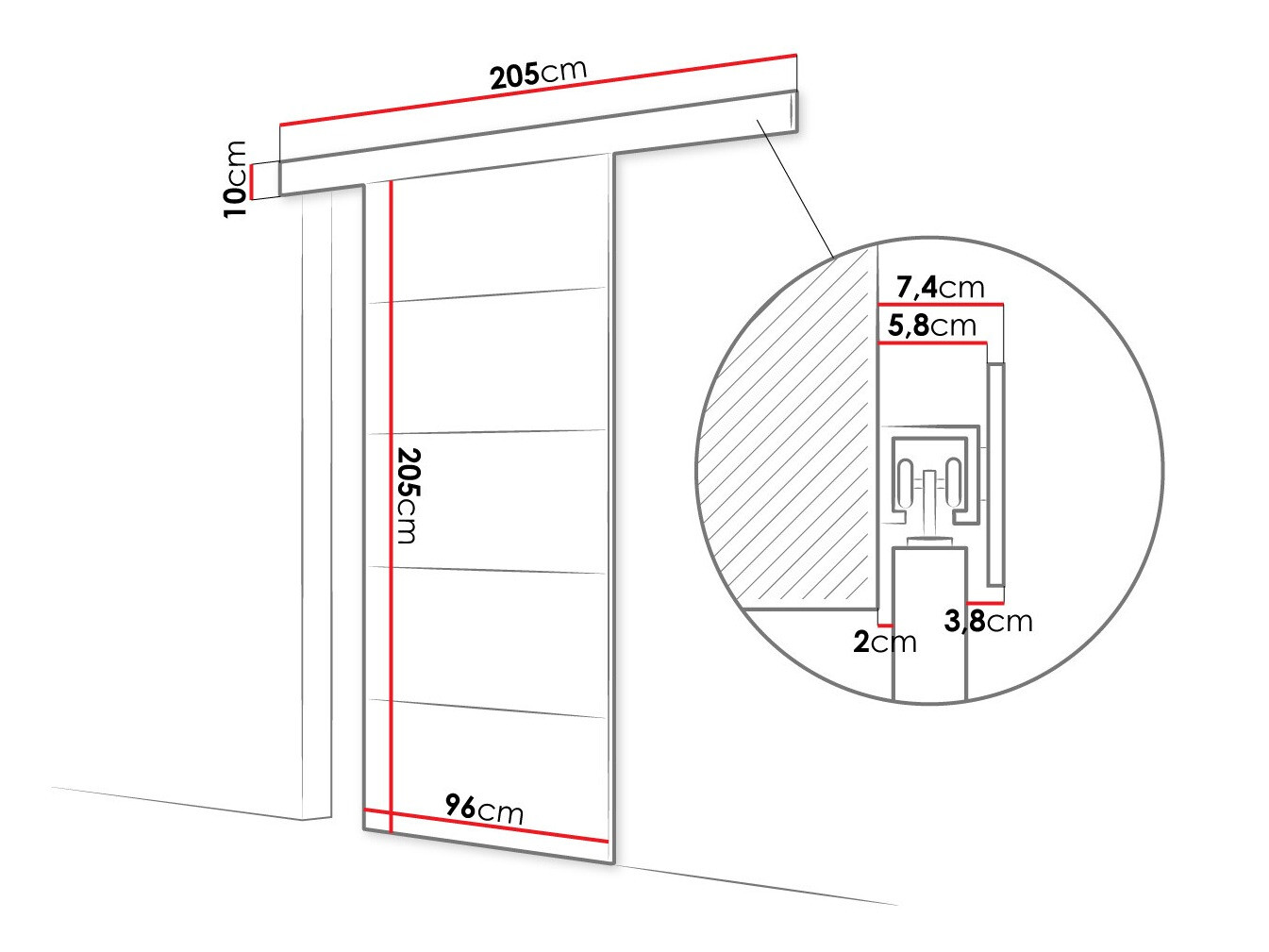 Раздвижные двери Closico 176 (Белый)