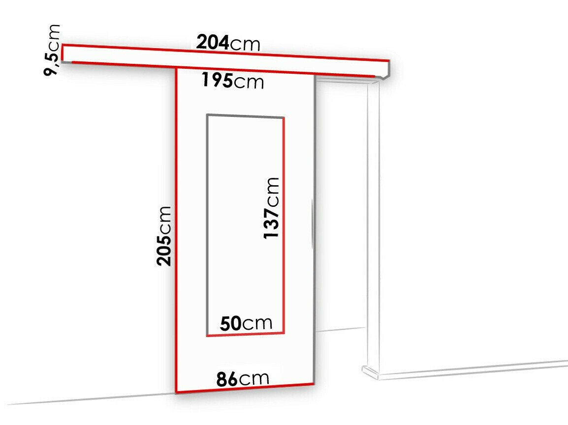 Раздвижные двери Dover 131 (Темный пепел)