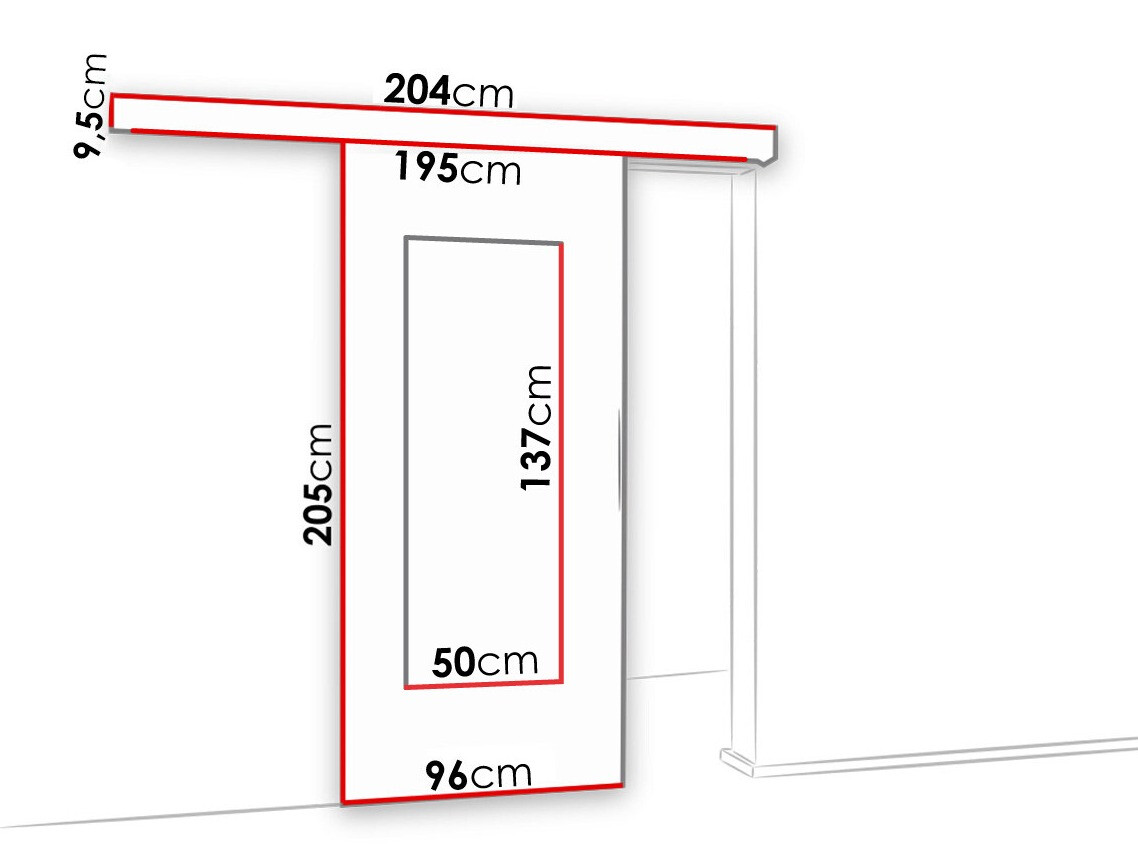 Bīdāmas durvis Dover 119 (Sonomas ozols)