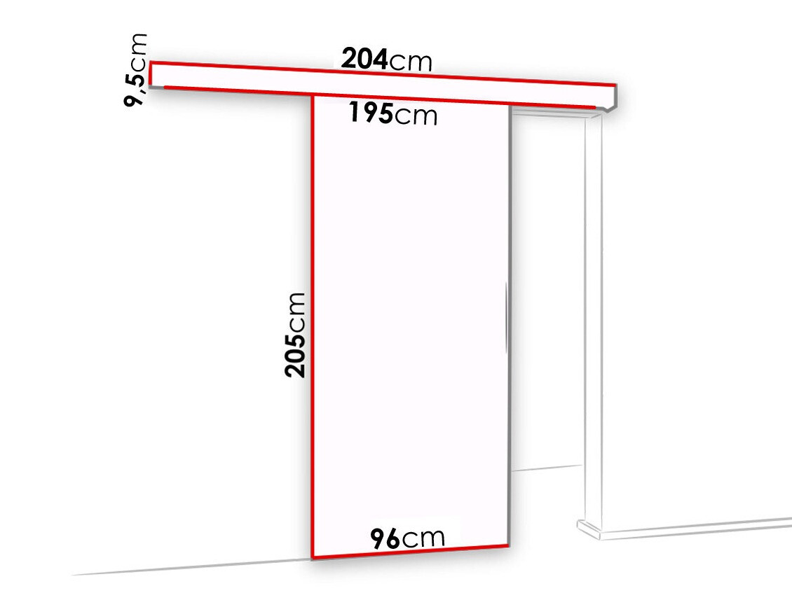 Bīdāmas durvis Dover 121 (Tumši pelni + Melns)