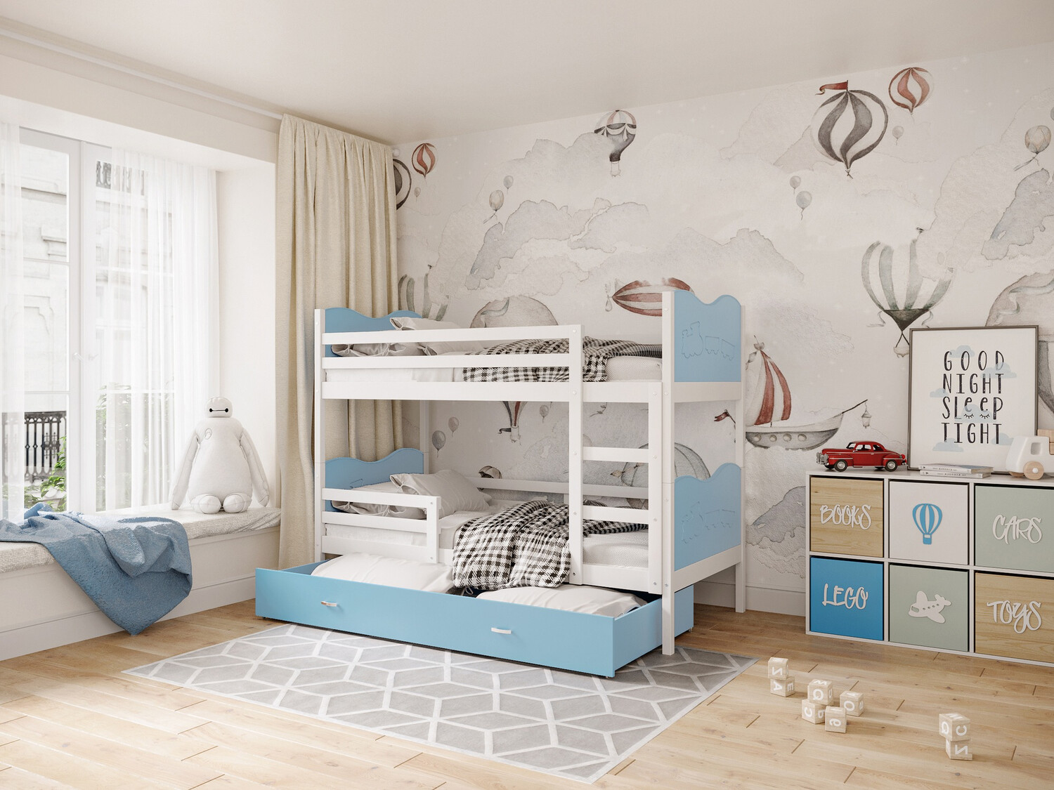 Divstāvu gulta Aurora 110 (Balts)