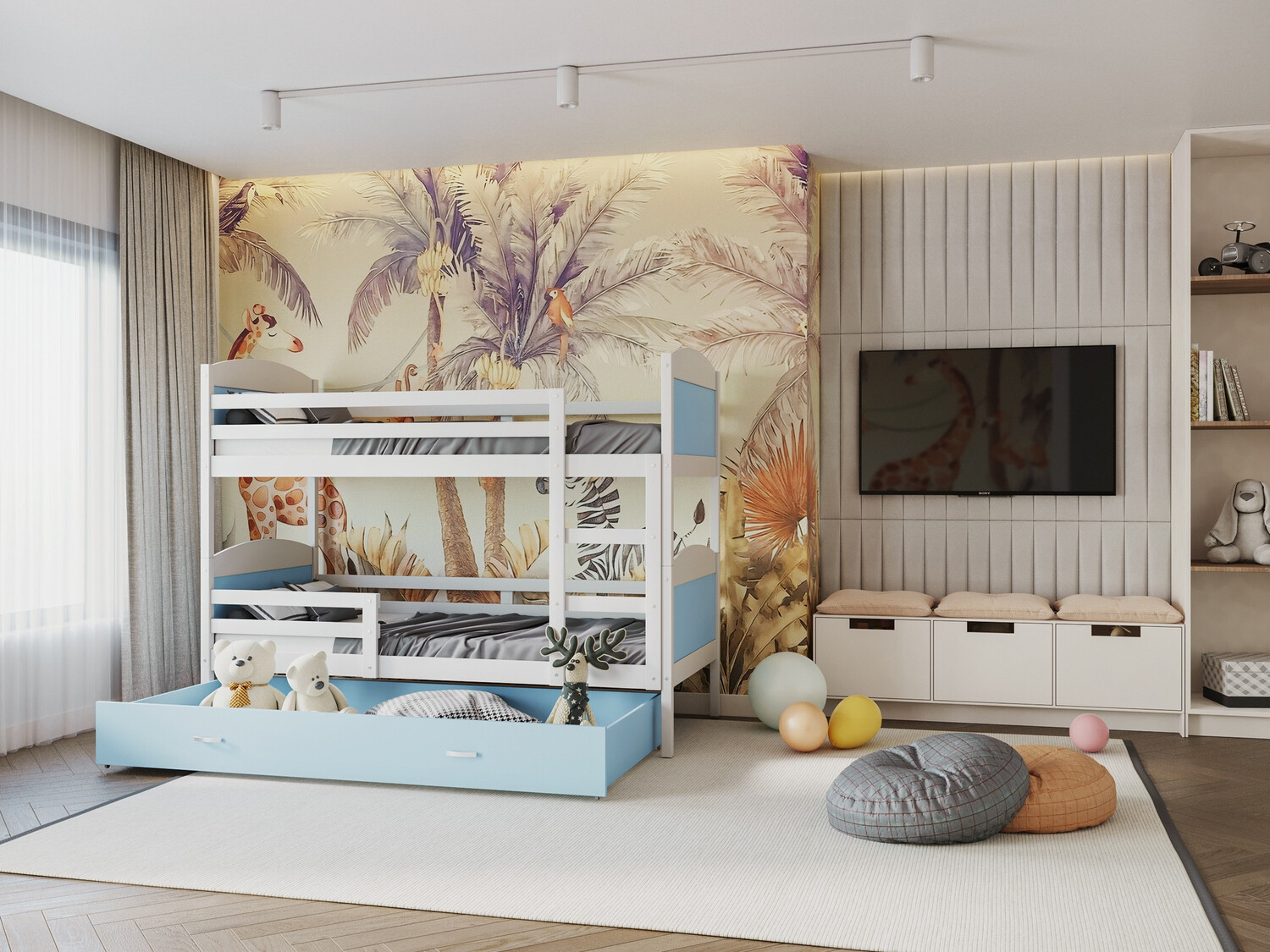 Двухъярусная кровать Aurora 102 (Белый)